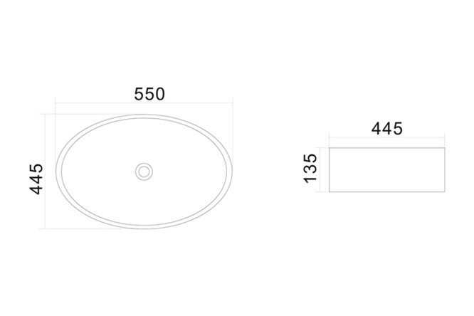 Раковина накладная Universal C8FC0X055GWOV 80544462 от магазина ЛесКонПром.ру