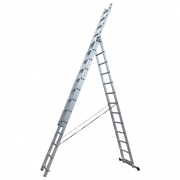 Лестница алюминиевая STAIRS трехсекционная 39 ступеней от магазина ЛесКонПром.ру