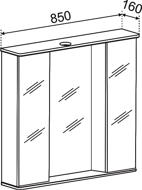 Зеркало Emmy Джерси 85 с подсветкой от магазина ЛесКонПром.ру