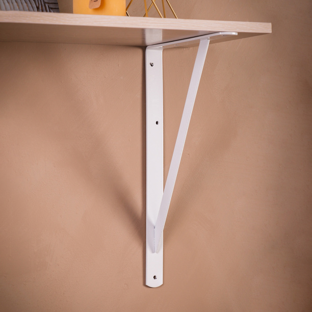 Кронштейн усиленный 250х400 мм белый от магазина ЛесКонПром.ру