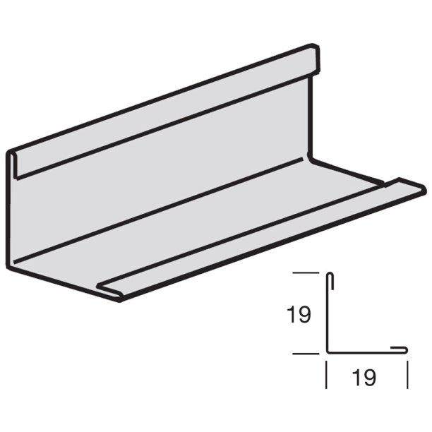 Плинтус пристенный Primet Standart 19х19х3000 мм белый от магазина ЛесКонПром.ру