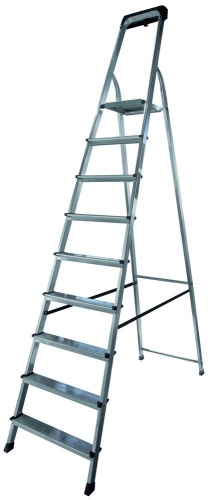 Стремянка алюминиевая с органайзером Новая Высота 9 ступеней (арт. 2115109) от магазина ЛесКонПром.ру