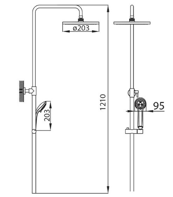 Душевая система Milardo 2403F21M76 Хром от магазина ЛесКонПром.ру