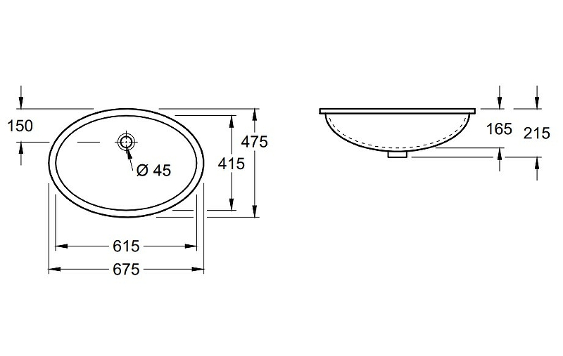 Раковина Villeroy&Boch Evana 67 61440001 Альпийский белый от магазина ЛесКонПром.ру
