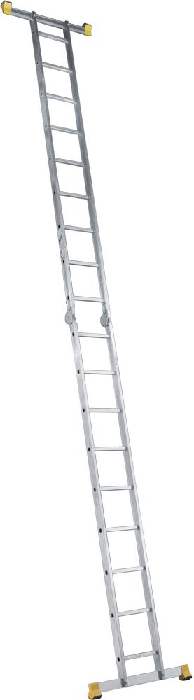 Алюминиевая профессиональная двухсекционная шарнирная универсальная лестница 2Х6 АЛЮМЕТ арт. Т206 от магазина ЛесКонПром.ру