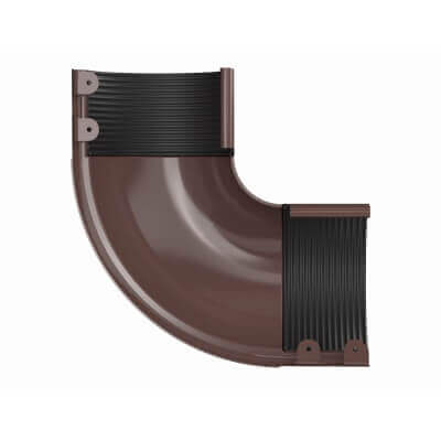 ТЕХНОНИКОЛЬ Металлическая водосточная система Стандарт, внешний угол 90°, коричневый от магазина ЛесКонПром.ру
