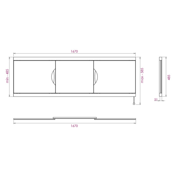 Панель для ванны Onika Лагуна 167 см белая от магазина ЛесКонПром.ру