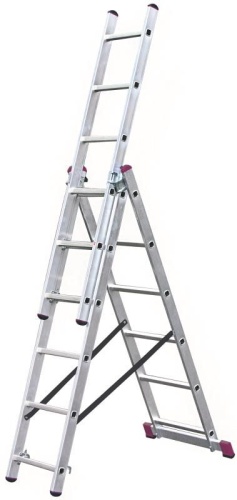 Лестница алюминиевая трехсекционая KRAUSE CORDA  3х6 арт. 010360 от магазина ЛесКонПром.ру