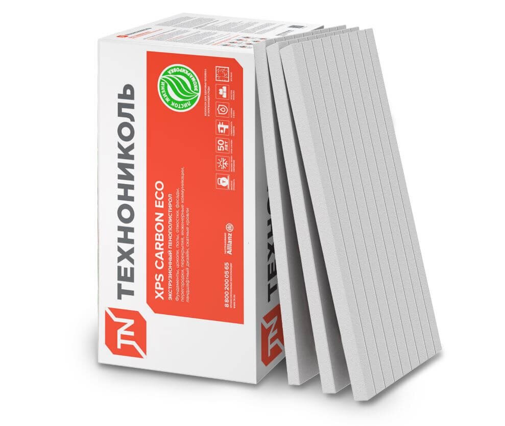 Экструзионный пенополистирол (XPS) ТЕХНОНИКОЛЬ Carbon Eco FAS/2 S/1 1180х580х100 мм, L-кромка, фрезерованный с микроканавками, 4 шт от магазина ЛесКонПром.ру