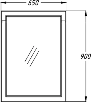 Зеркало Opadiris Омега 65 слоновая кость от магазина ЛесКонПром.ру