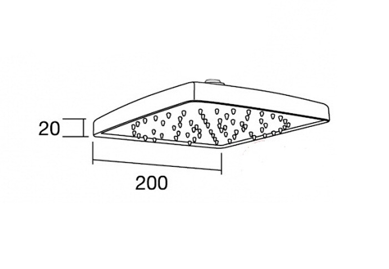 Верхний душ Margaroli 208SQCR Хром от магазина ЛесКонПром.ру