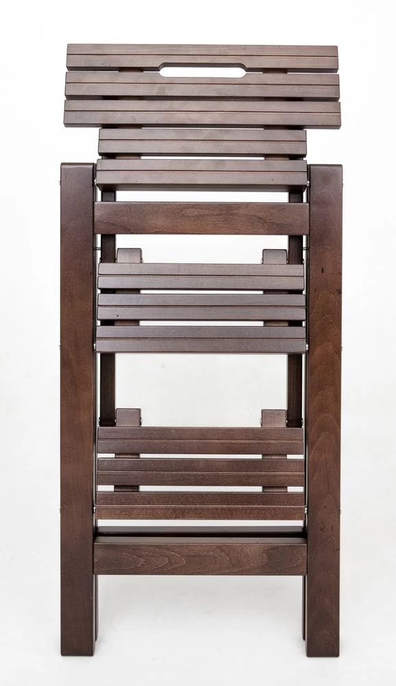 Стремянка-табурет деревянная с широкими ступенями Hoz-Block Микки 3 ступени Черная (арт. СДМТ-3Ч) от магазина ЛесКонПром.ру