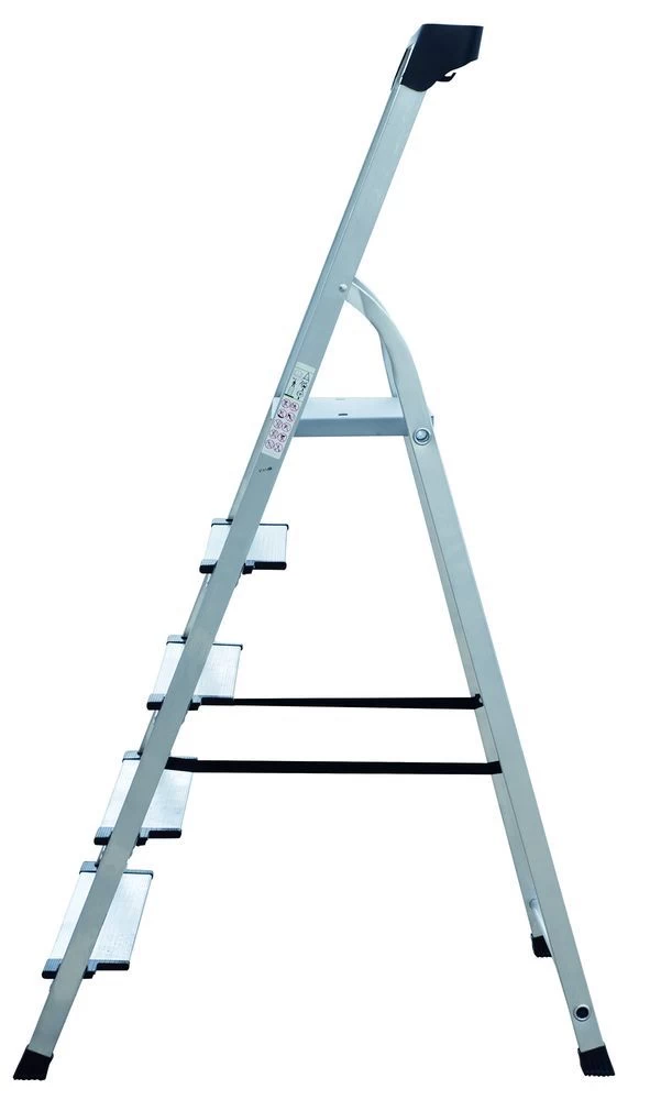 Стремянка алюминиевая с широкой ступенью и органайзером Новая Высота 5 ступеней (арт. 2118105) от магазина ЛесКонПром.ру