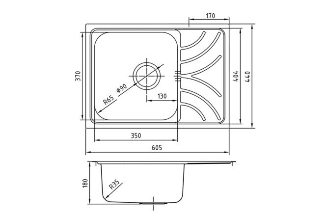 Мойка врезная IDDIS Arro 80550580 от магазина ЛесКонПром.ру