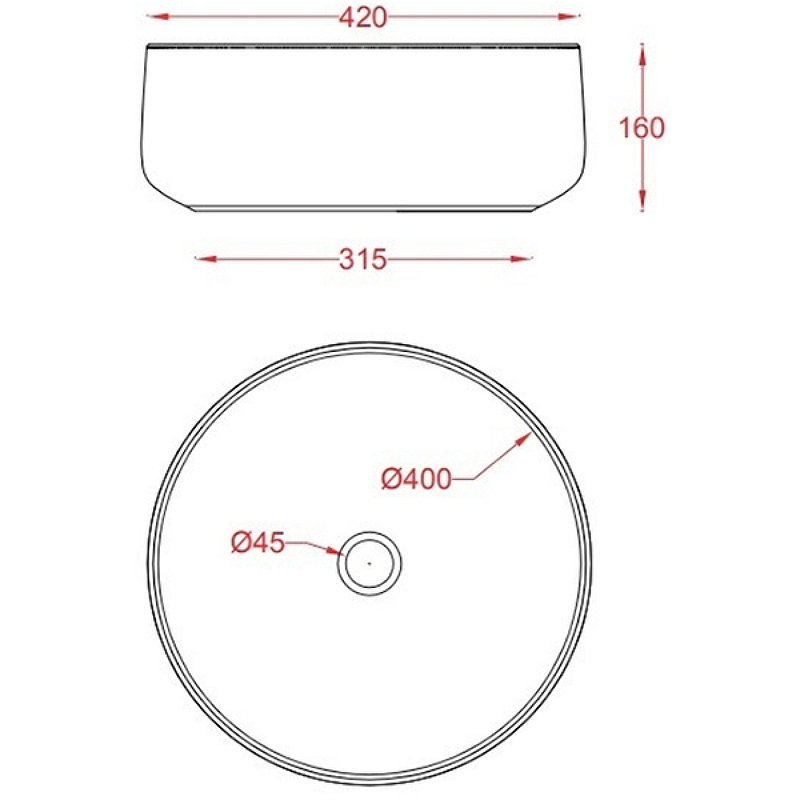 Раковина-чаша Artceram Cognac 42 COL001 41 00 Matera от магазина ЛесКонПром.ру