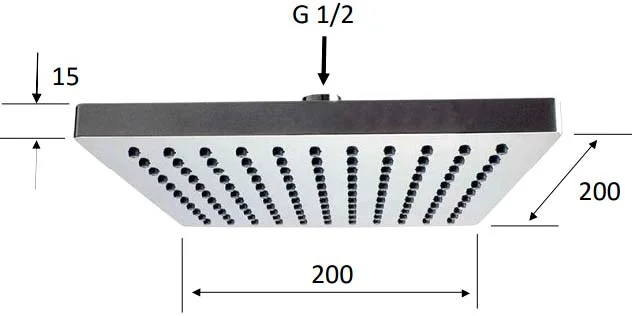 Верхний душ Remer 356SD20X от магазина ЛесКонПром.ру