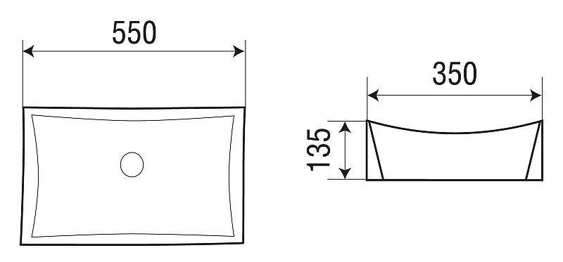 Раковина-чаша WeltWasser Elbach 1002 55 10000004586 Белый глянец от магазина ЛесКонПром.ру