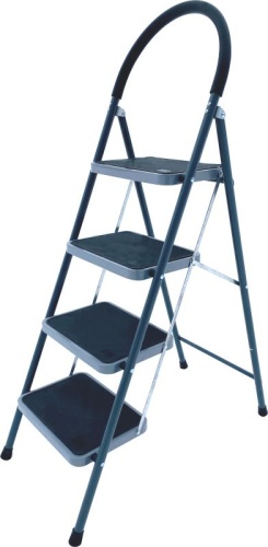 Стремянка-стул стальная  с широкими ступенями АЛЮМЕТ 4 ступени (арт. МСН 204) от магазина ЛесКонПром.ру