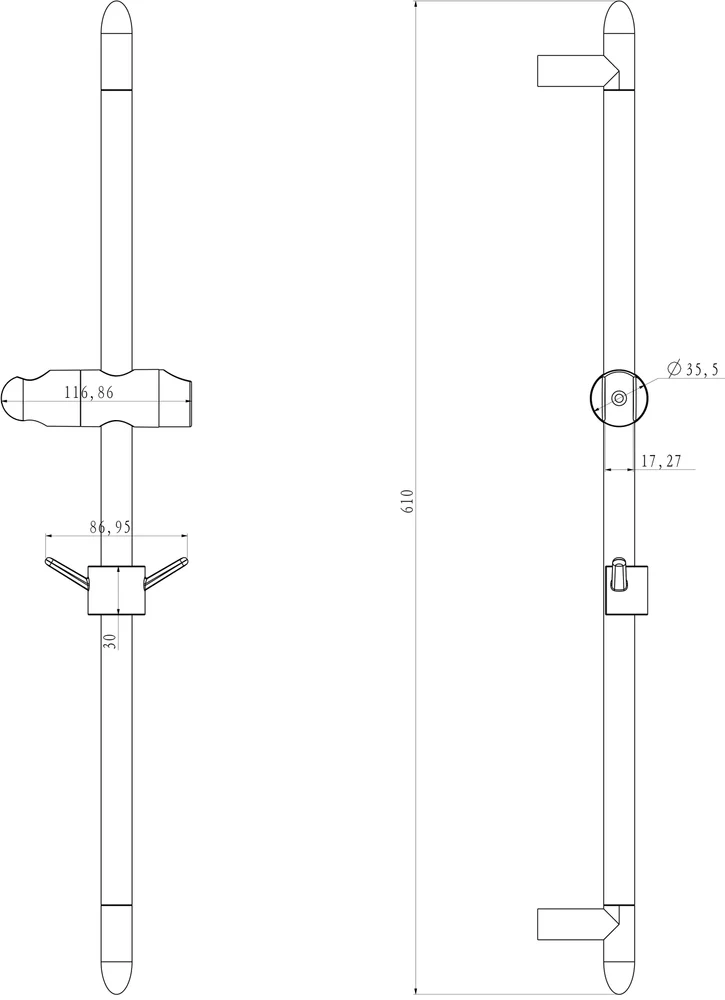 Душевая штанга Lemark LM8063C от магазина ЛесКонПром.ру