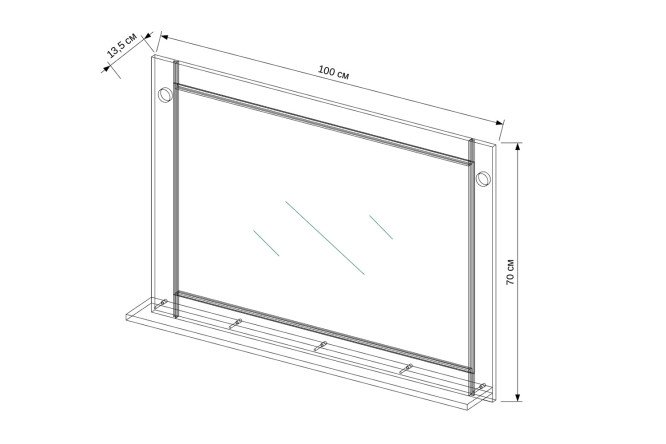 Зеркало EVA GOLD Fernanda 80454942 от магазина ЛесКонПром.ру