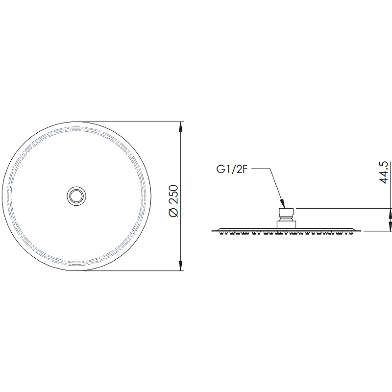 Верхний душ Remer 357UFM25X Хром от магазина ЛесКонПром.ру