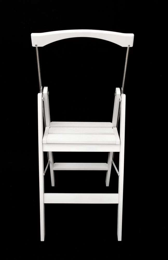 Стремянка деревянная Hoz-Block Серж 3 ступени Белая (арт. СДР-3Б) от магазина ЛесКонПром.ру