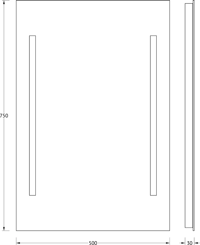 Зеркало Evoform Lumline BY 2013 50x75 от магазина ЛесКонПром.ру