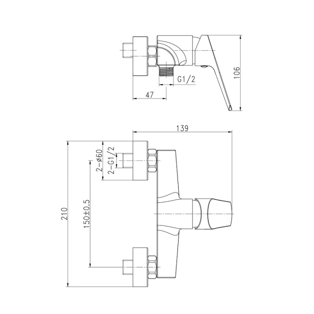 Смеситель для душа SWEDBE Diana хром от магазина ЛесКонПром.ру