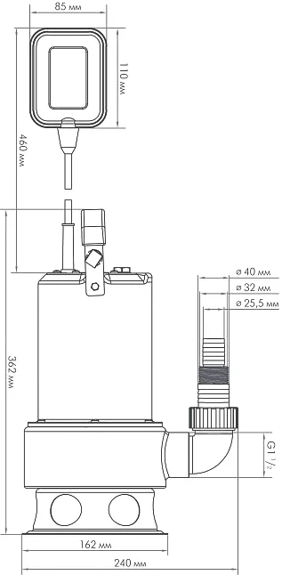 Фекальный насос Джилекс Фекальник 200/7 Н от магазина ЛесКонПром.ру