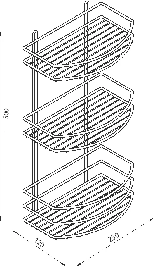 Полка DIWO Смоленск П16097 хром от магазина ЛесКонПром.ру