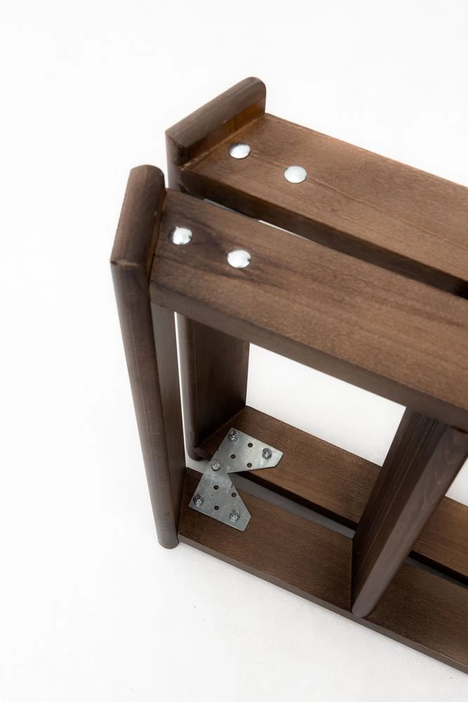 Стремянка двухсторонняя деревянная Hoz-Block Марк 3 ступени Черная (арт. ДДС-3Ч) от магазина ЛесКонПром.ру