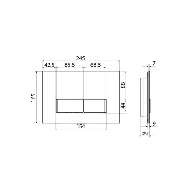Кнопка для инсталляции IDDIS Uniglass стекло черный от магазина ЛесКонПром.ру