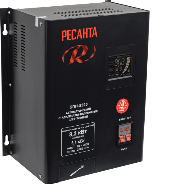 Стабилизатор настенный Ресанта 8,3 кВА от магазина ЛесКонПром.ру