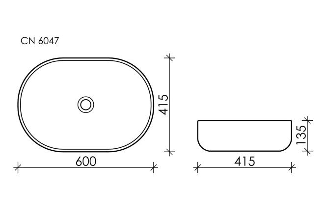 Умывальник накладной CERAMICA NOVA Element 80551256 от магазина ЛесКонПром.ру
