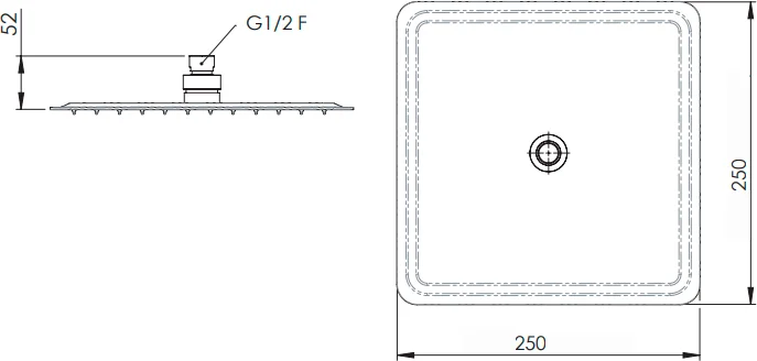 Верхний душ Remer 357UFD25X от магазина ЛесКонПром.ру