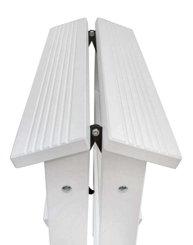 Стремянка двухсторонняя деревянная Hoz-Block Марк 4 ступени Белая (арт. ДДС-4Б) от магазина ЛесКонПром.ру