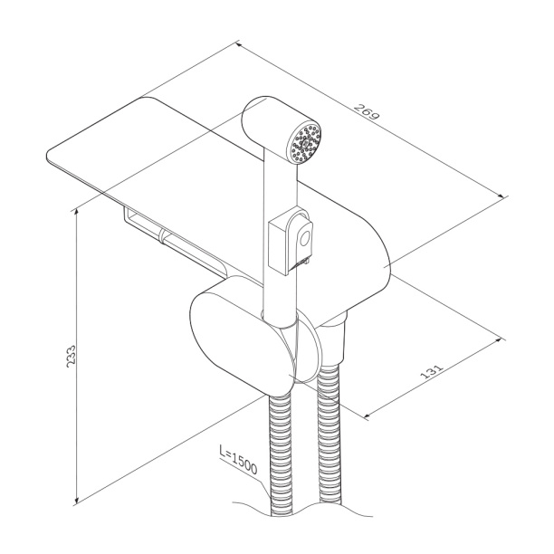 Гигиенический душ AM.PM Like встраиваемый хром от магазина ЛесКонПром.ру