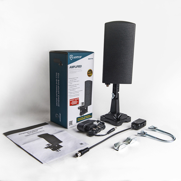 Антенна уличная Antop DVB-T715 с усилителем 28 dB от магазина ЛесКонПром.ру