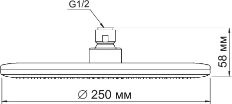 Верхний душ Wasserkraft A030 от магазина ЛесКонПром.ру