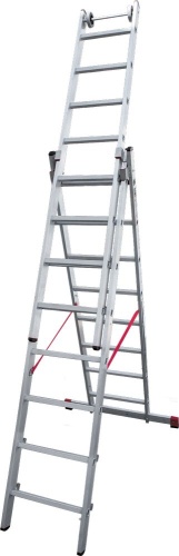 Лестница алюминиевая трехсекционная индустриальнаяНовая Высота 3x8 арт. 5230308 от магазина ЛесКонПром.ру