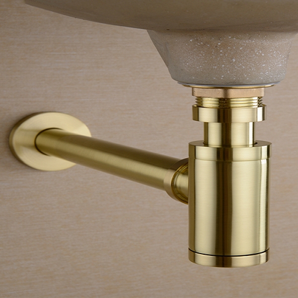 Сифон для раковины CeramaLux RD015 Золото от магазина ЛесКонПром.ру