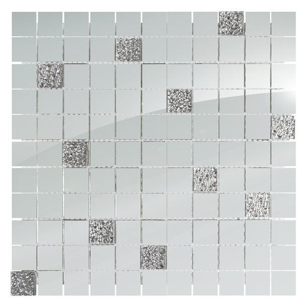 Мозаика Серебро/хрусталь С90Х10 зеркало 30х30х0,4 см от магазина ЛесКонПром.ру