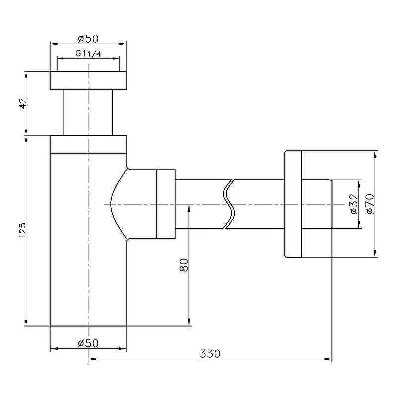 Сифон для раковины Frap F82-5 Нержавеющая сталь от магазина ЛесКонПром.ру