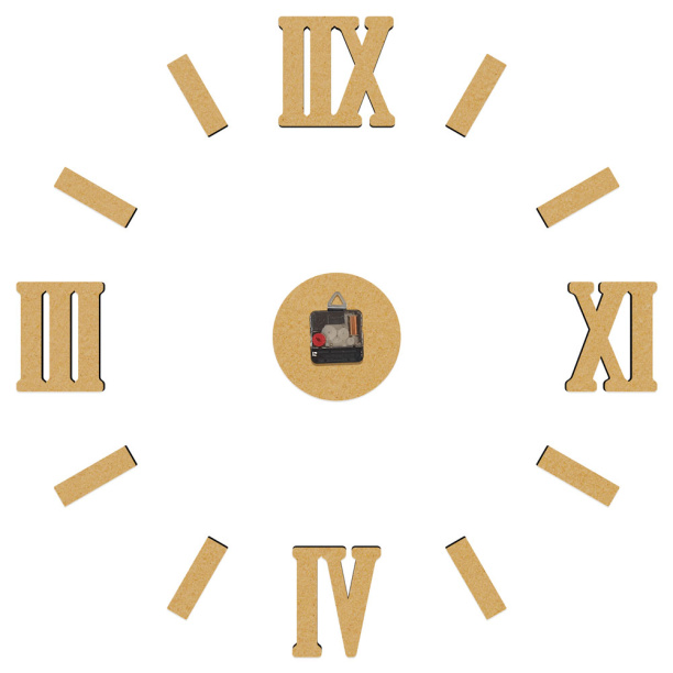 Часы-наклейка Римские d70 см черные от магазина ЛесКонПром.ру