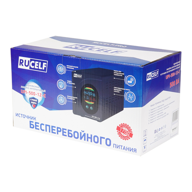 Источник бесперебойного питания Rucelf 500 ВА от магазина ЛесКонПром.ру