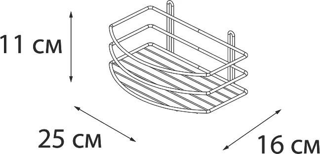 Полка Fixsen FX-720-1 хром от магазина ЛесКонПром.ру