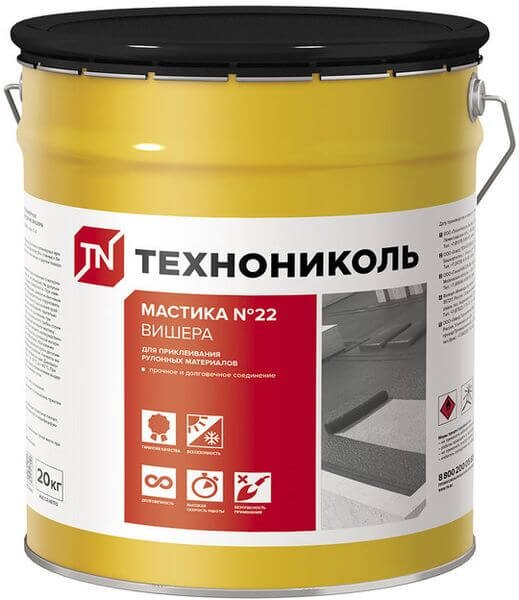 Мастика приклеивающая ТЕХНОНИКОЛЬ № 22 Вишера, 20 кг от магазина ЛесКонПром.ру
