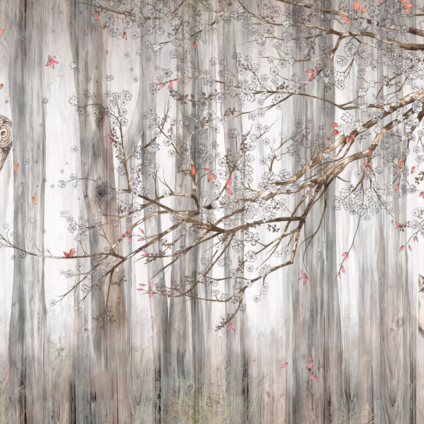 Фотообои флизелиновые Совы 44-502А 300х270см от магазина ЛесКонПром.ру