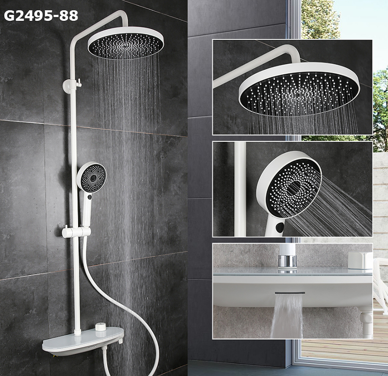 Душевая система Gappo G2495-88 Белая от магазина ЛесКонПром.ру