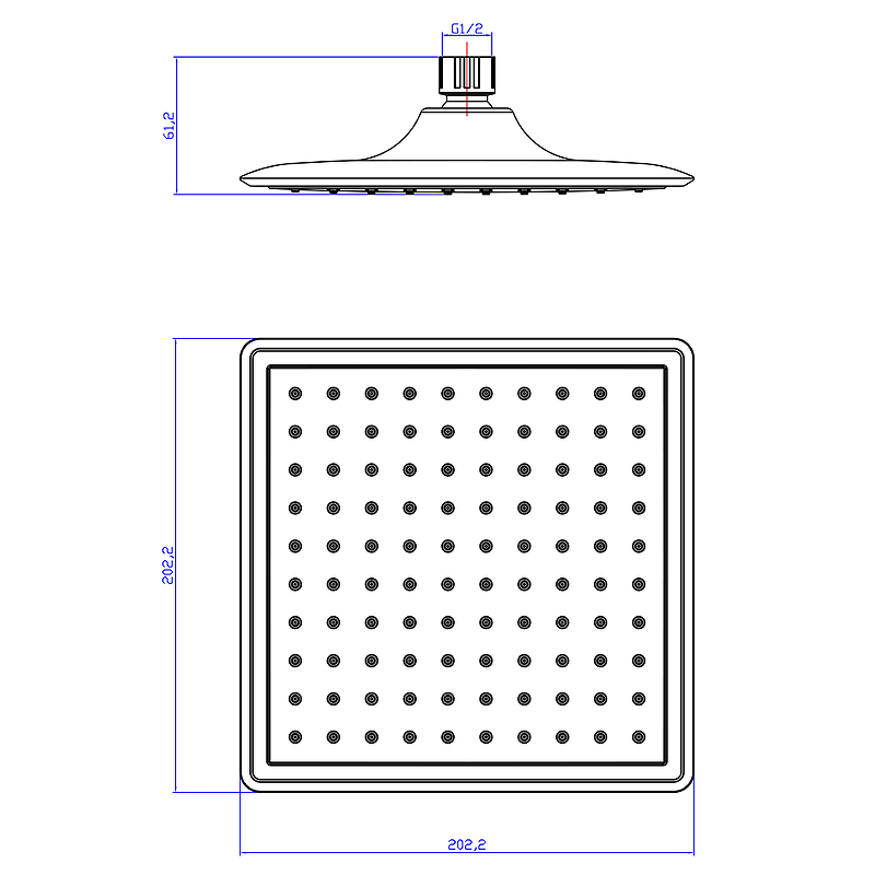 Верхний душ Lemark LM8035C Хром от магазина ЛесКонПром.ру